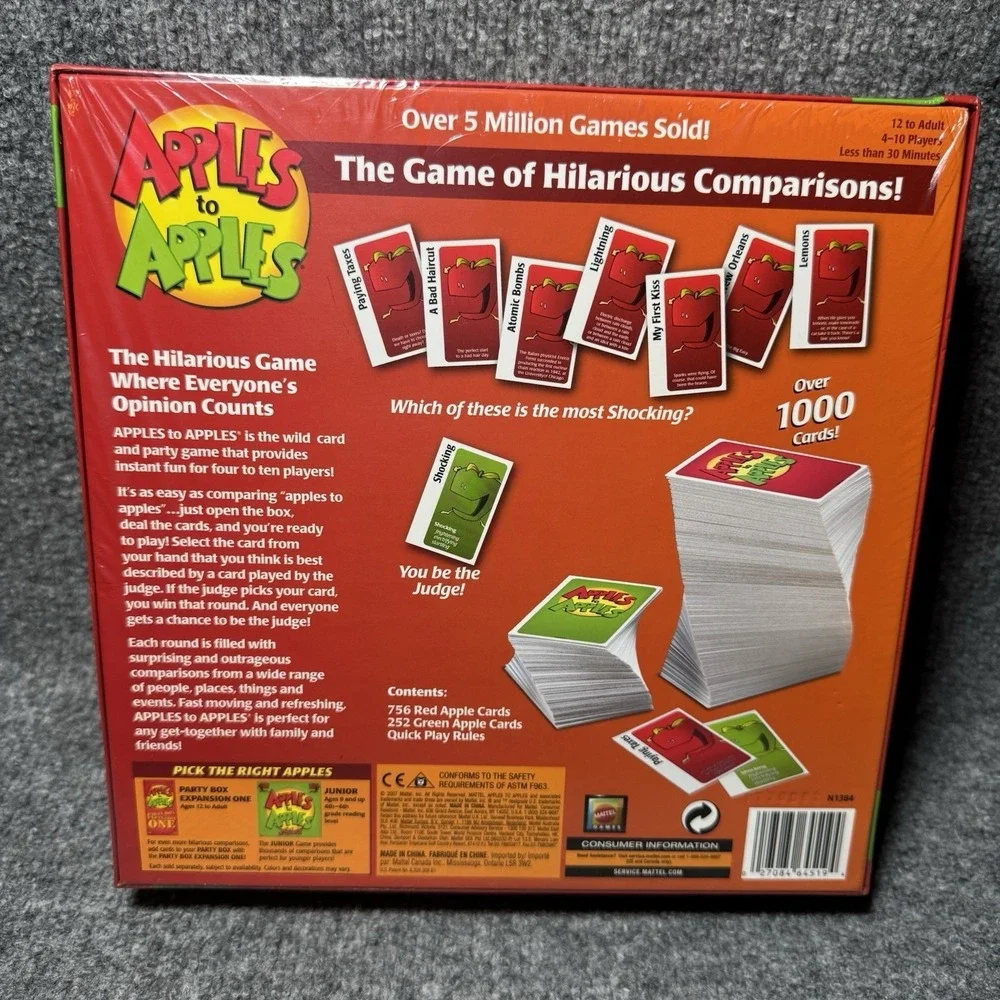 Apples‎ To Apples PARTY BOX The Game Of Hilarious Comparisons! NEW SEALED